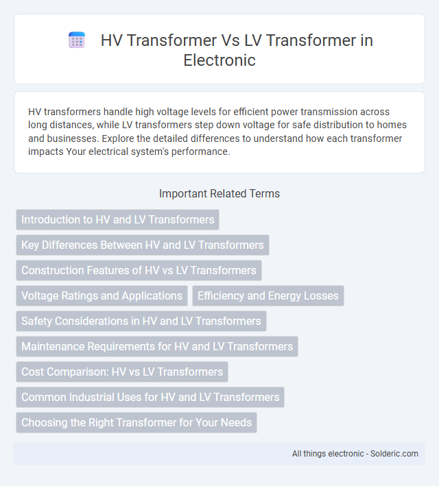 Low Voltage (LV) Transformer vs High Voltage (HV) Transformer - What is the difference?