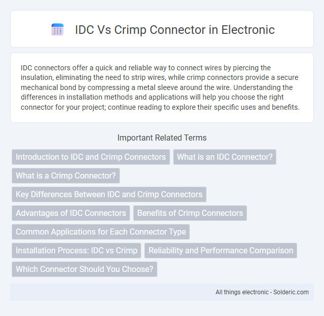 Crimp Connector vs IDC - What is the difference?