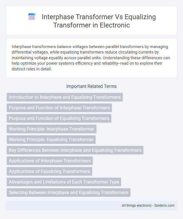 Equalizing Transformer vs Interphase Transformer - What is the difference?