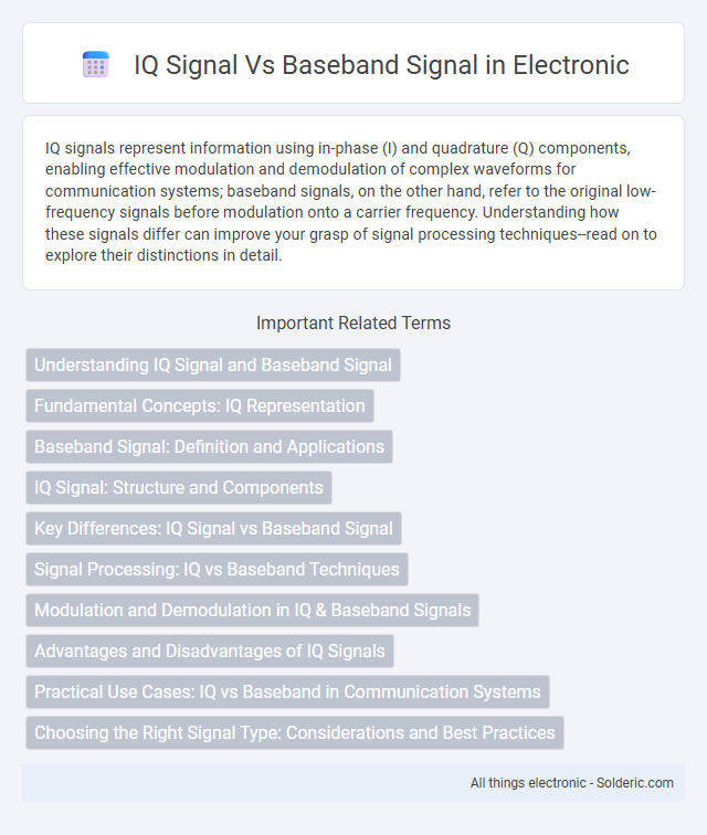Baseband Signal vs IQ Signal - What is the difference?