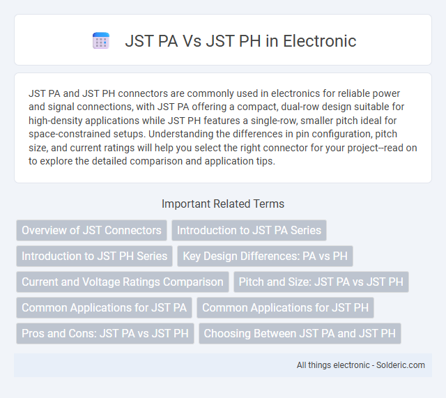JST PA vs JST PH - What is the difference?
