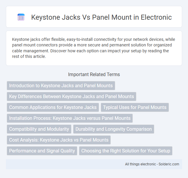 Keystone Jacks vs. Panel Mount - What is the difference?