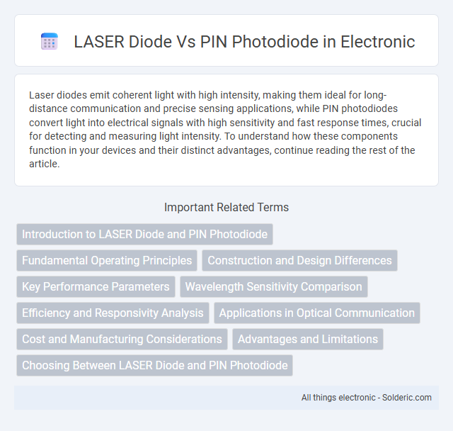 Laser Diode vs PIN Photodiode - What is the difference?