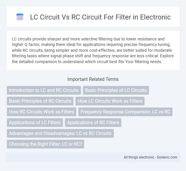 RC Circuit vs LC Circuit for Filter - What is the difference?