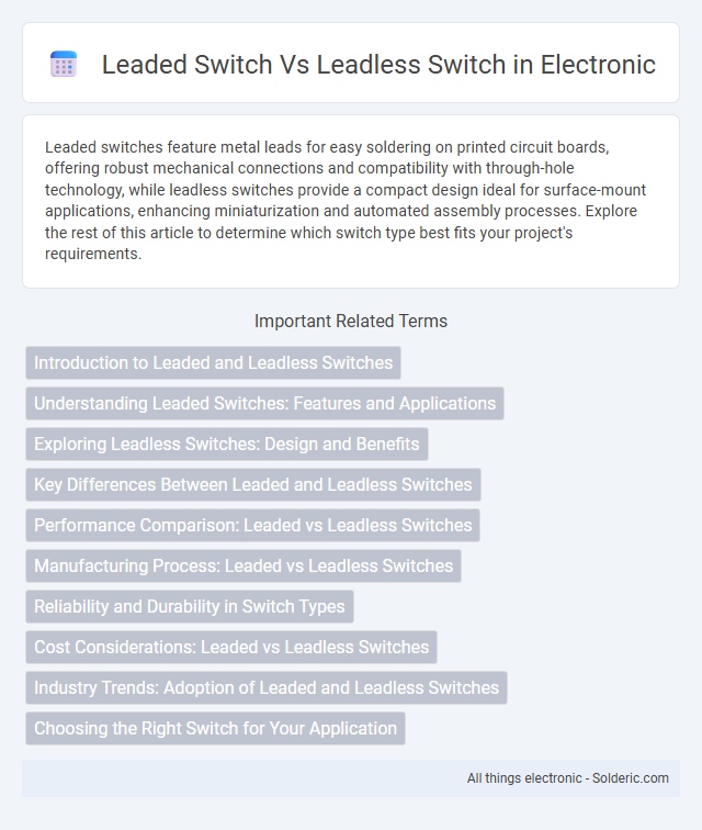 Leadless switch vs Leaded switch - What is the difference?