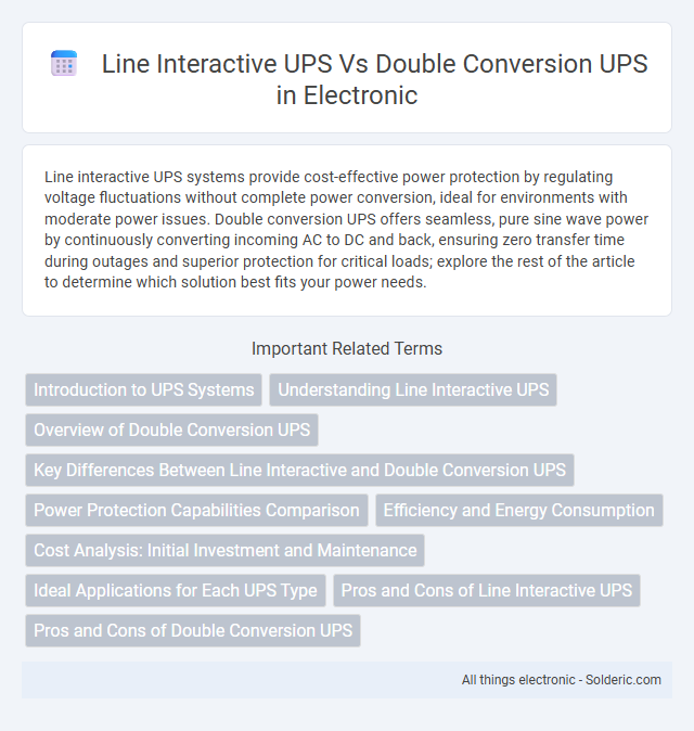 Double Conversion UPS vs Line Interactive UPS - What is the difference?
