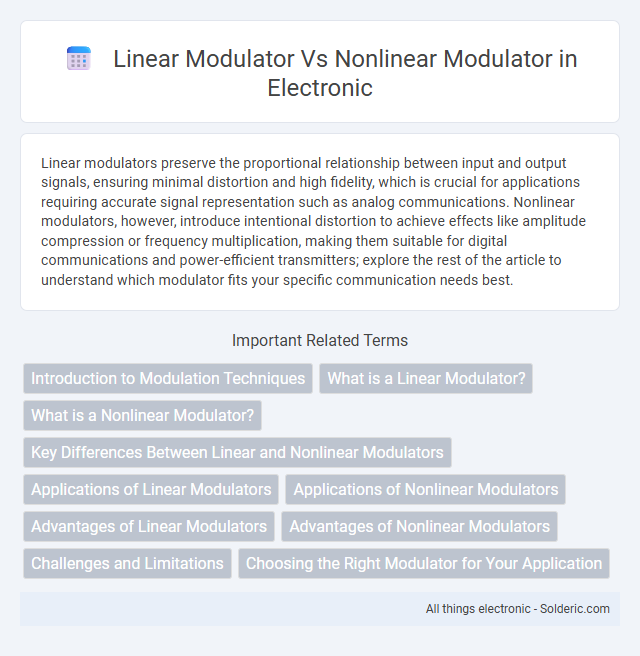 Linear modulator vs Nonlinear modulator - What is the difference?