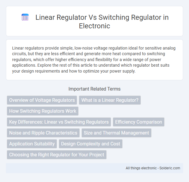 Linear regulator vs Switching regulator - What is the difference?