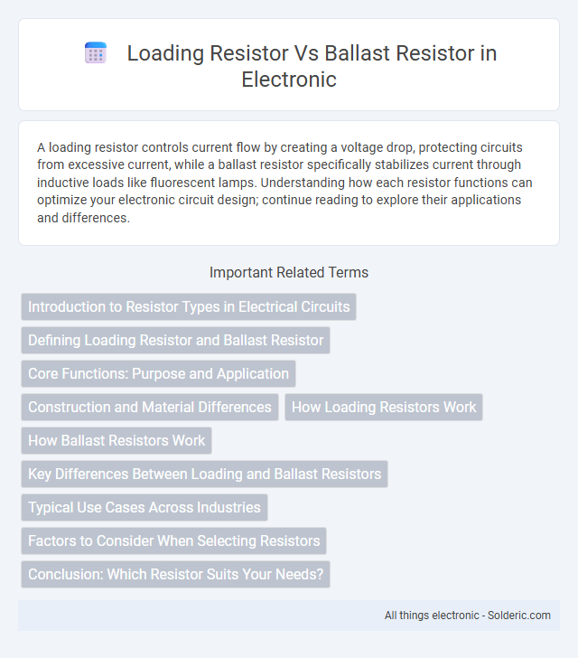 Ballast Resistor vs Loading Resistor - What is the difference?