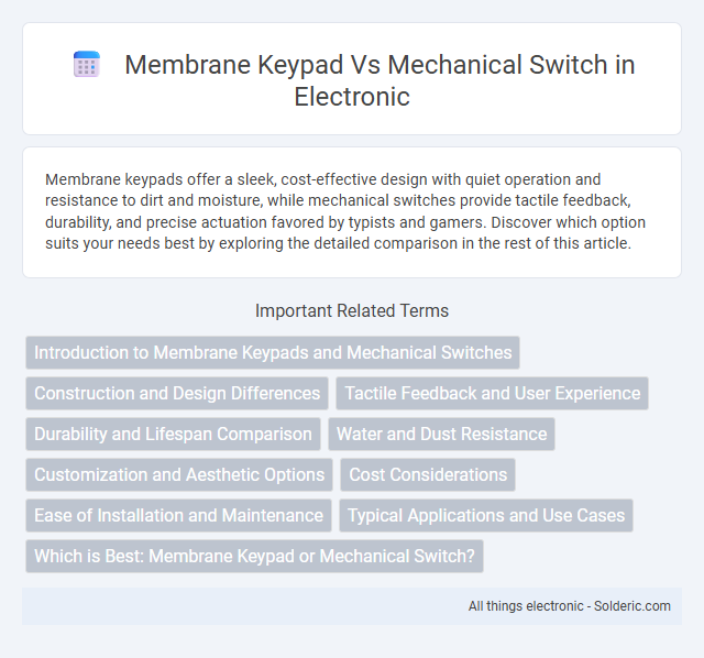 Mechanical Switch vs Membrane Keypad - What is the difference?