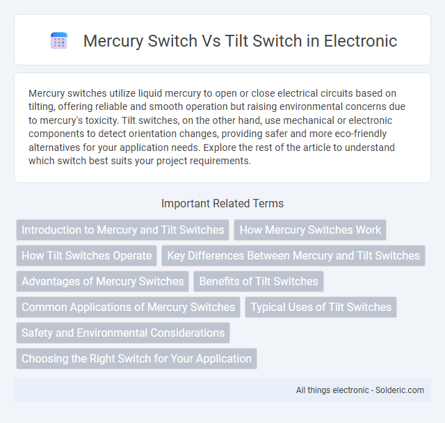 Mercury Switch vs. Tilt Switch - What is the difference?