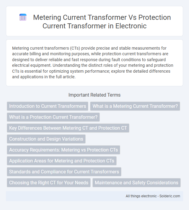 Protection Current Transformer vs Metering Current Transformer - What is the difference?