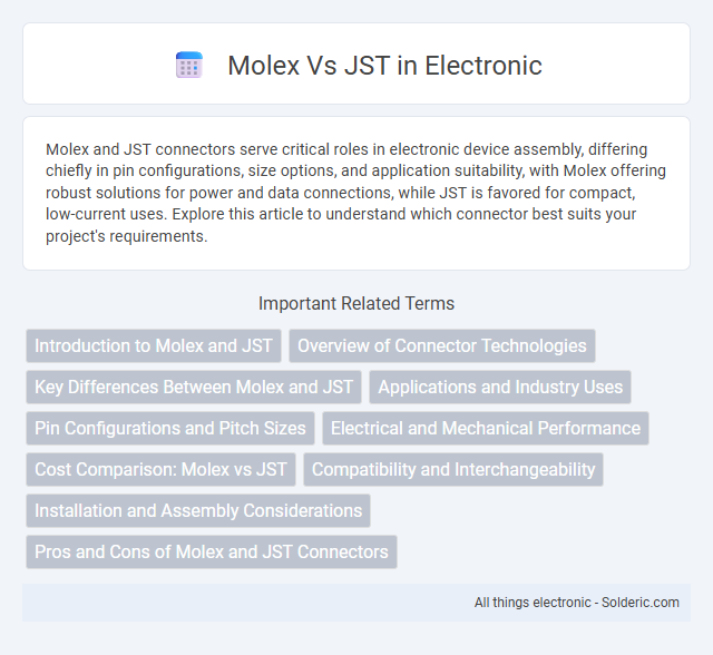 JST vs Molex - What is the difference?