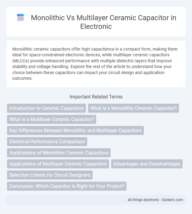 Monolithic vs Multilayer Ceramic Capacitor - What is the difference?