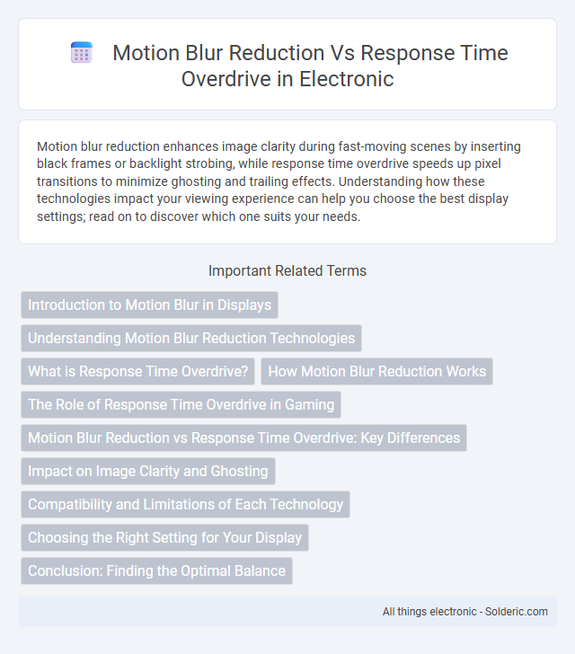 Motion Blur Reduction vs Response Time Overdrive - What is the difference?