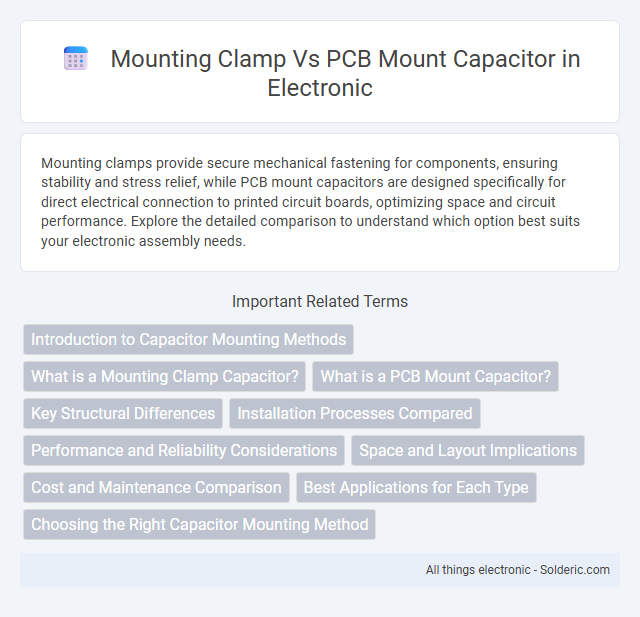 Mounting Clamp vs PCB Mount Capacitor - What is the difference?