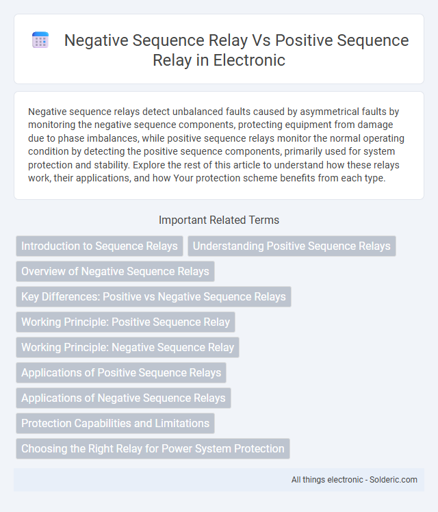 Negative Sequence Relay vs Positive Sequence Relay - What is the difference?