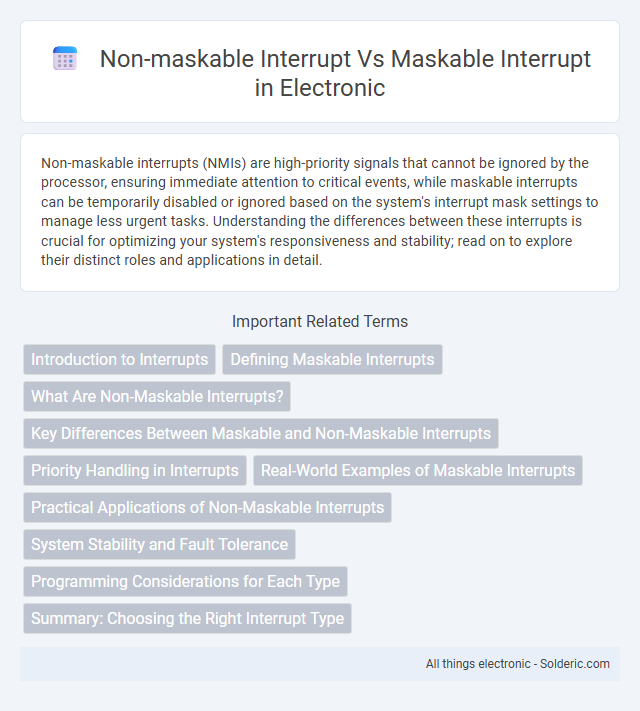 Maskable Interrupt vs Non-Maskable Interrupt - What is the difference?