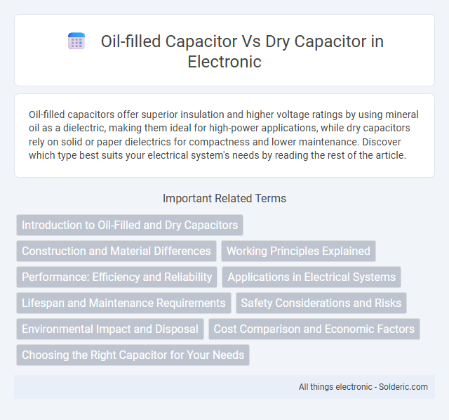 Dry Capacitor vs Oil-Filled Capacitor - What is the difference?