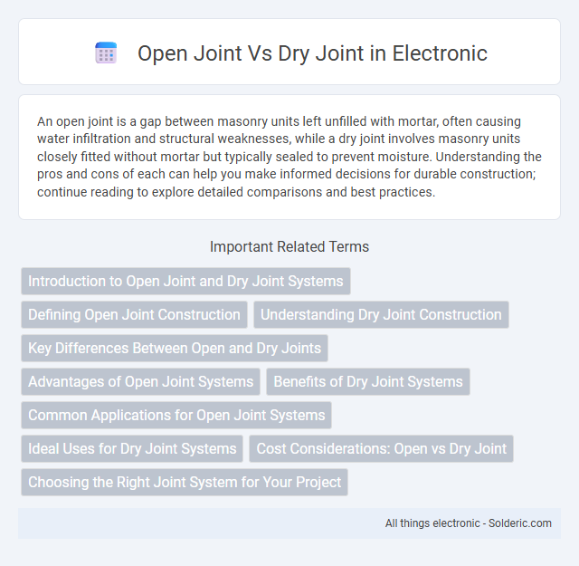 Dry Joint vs Open Joint - What is the difference?