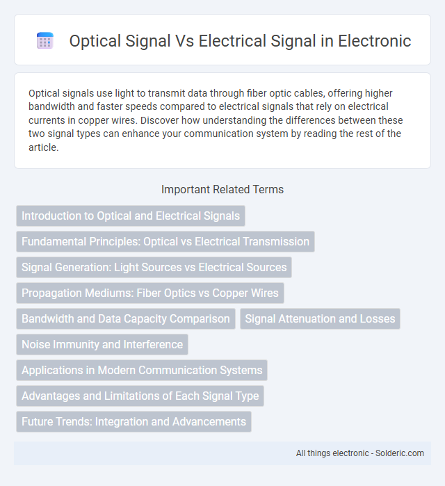Electrical signal vs optical signal - What is the difference?