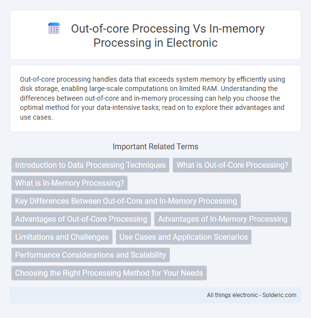 In-memory processing vs out-of-core processing - What is the difference?