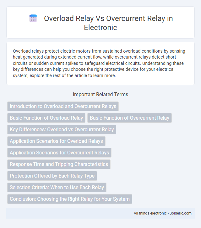 Overcurrent Relay vs Overload Relay - What is the difference?