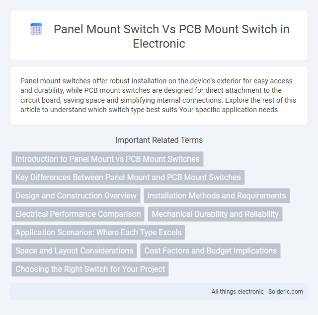 PCB Mount Switch vs Panel Mount Switch - What is the difference?