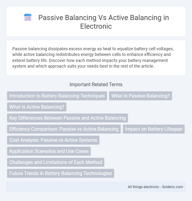 Active balancing vs Passive balancing - What is the difference?
