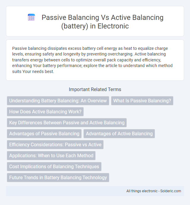 Active balancing vs Passive balancing (battery) - What is the difference?