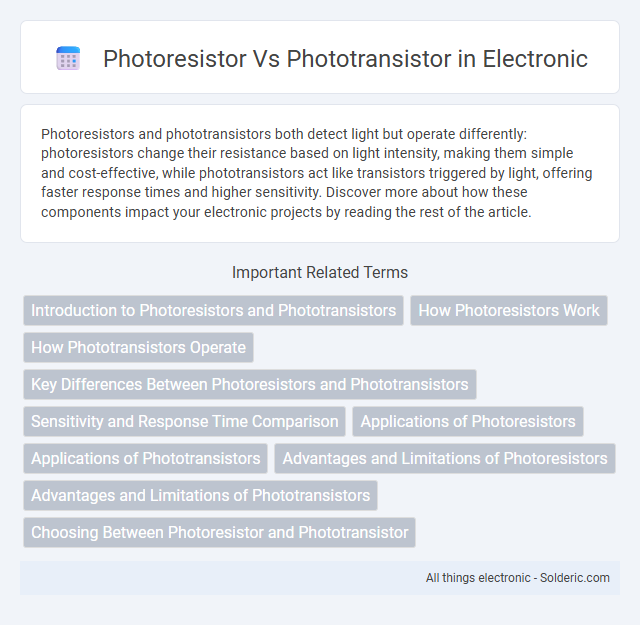 Photoresistor vs Phototransistor - What is the difference?