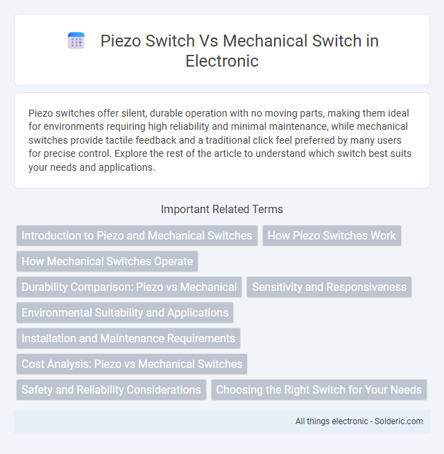 Mechanical switch vs Piezo switch - What is the difference?