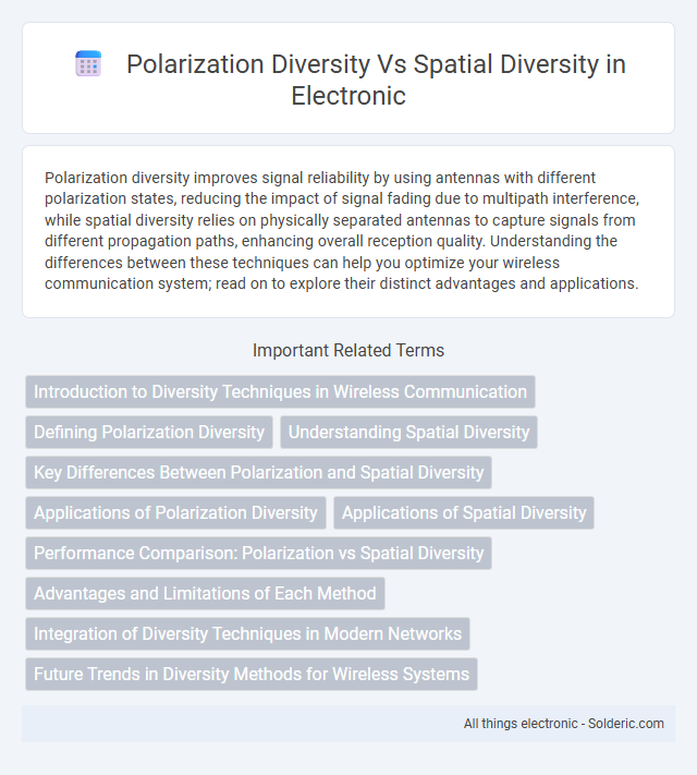 Polarization Diversity vs Spatial Diversity - What is the difference?