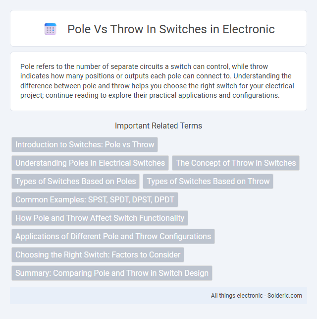 Pole vs Throw in Switches - What is the difference?