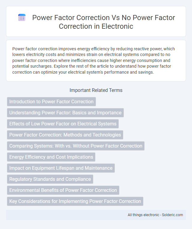 No Power Factor Correction vs Power Factor Correction - What is the difference?