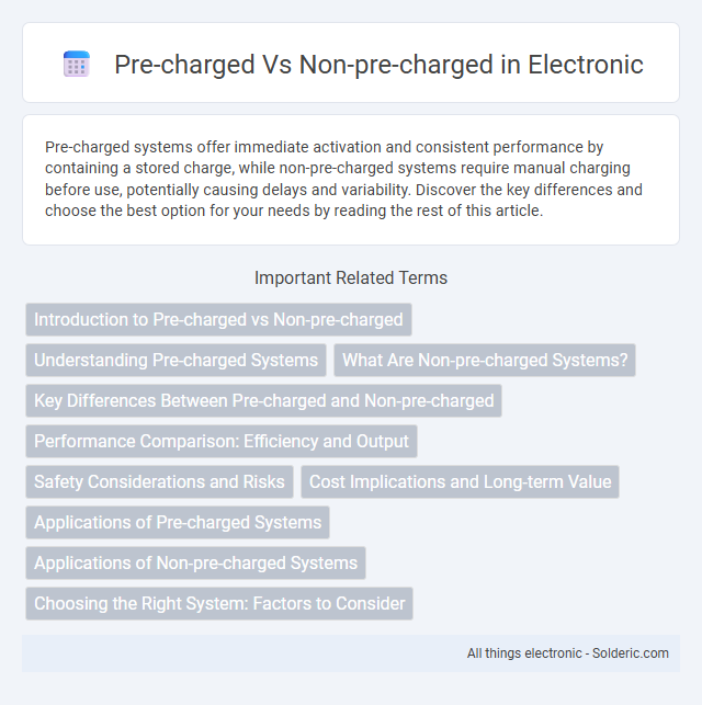 Non-pre-charged vs Pre-charged - What is the difference?