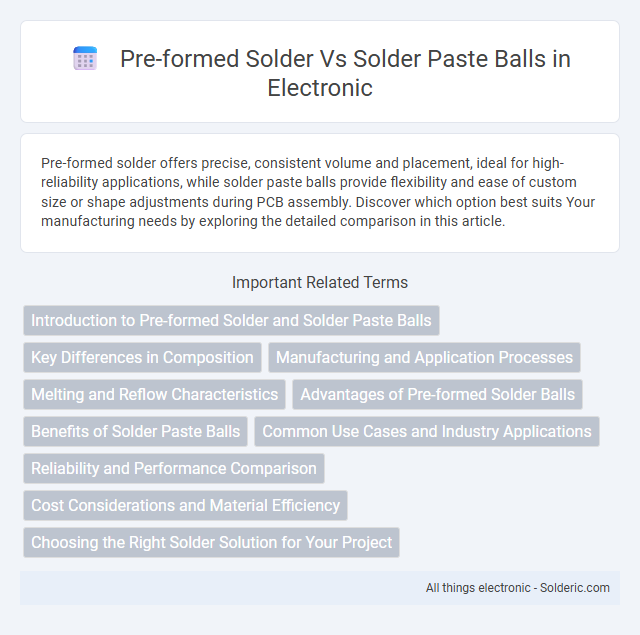 Pre-formed solder vs Solder paste balls - What is the difference?
