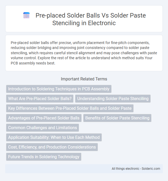 Pre-placed Solder Balls vs Solder Paste Stenciling - What is the difference?