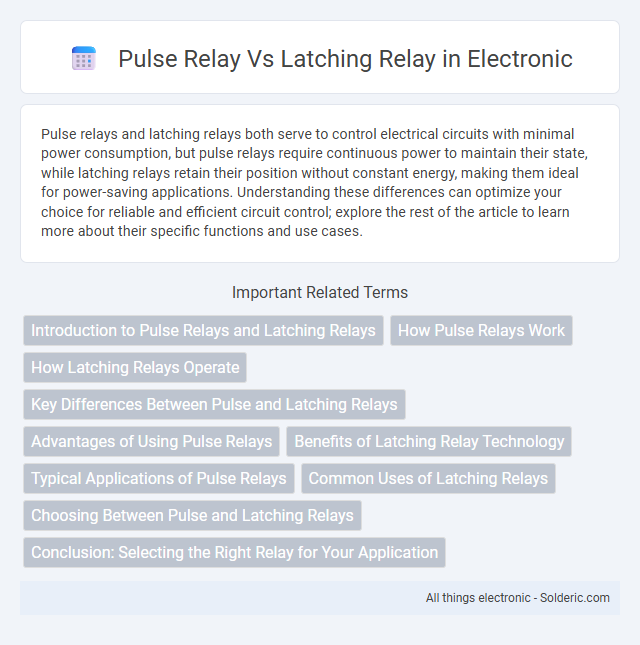 Latching Relay vs Pulse Relay - What is the difference?