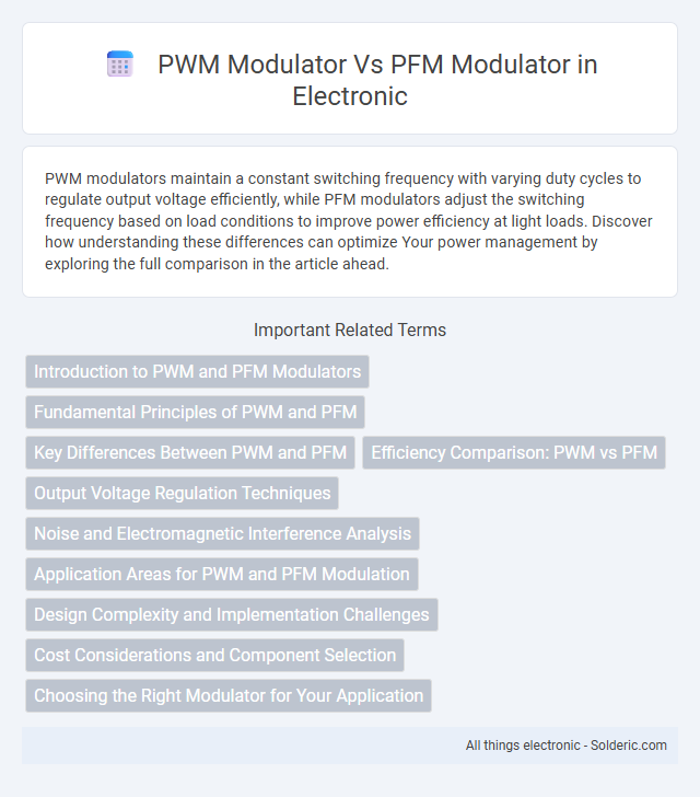 PFM modulator vs PWM modulator - What is the difference?