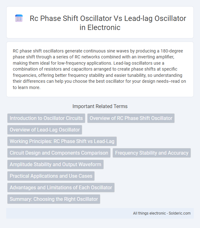 Lead-Lag Oscillator vs RC Phase Shift Oscillator - What is the difference?