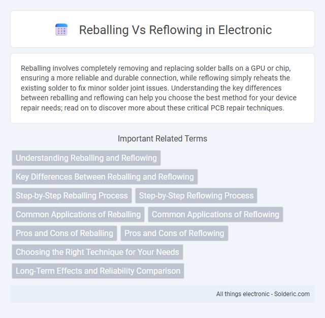Reballing vs Reflowing - What is the difference?