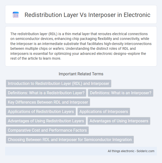 Interposer vs Redistribution Layer - What is the difference?