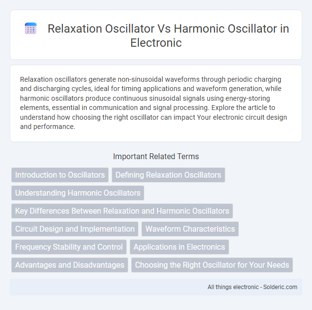 Harmonic oscillator vs Relaxation oscillator - What is the difference?