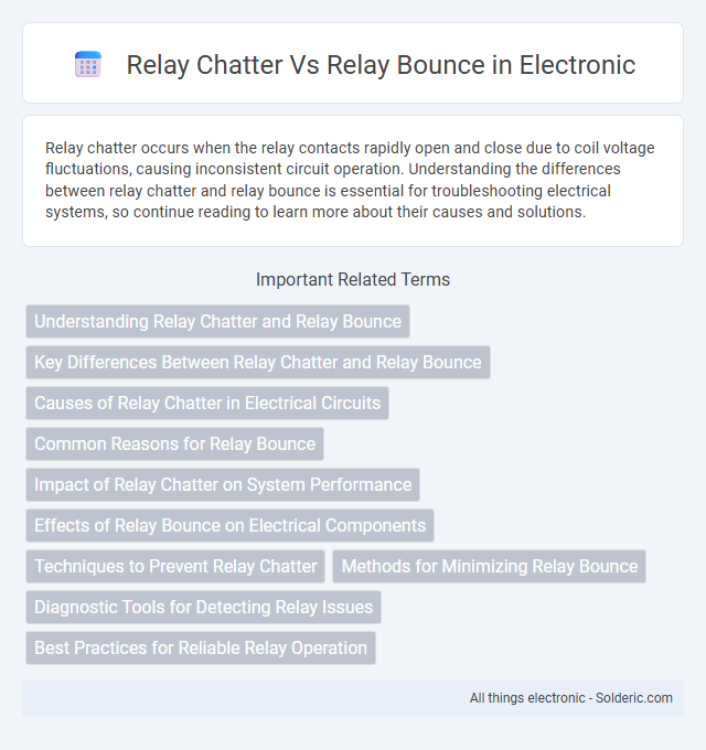 Relay bounce vs relay chatter - What is the difference?