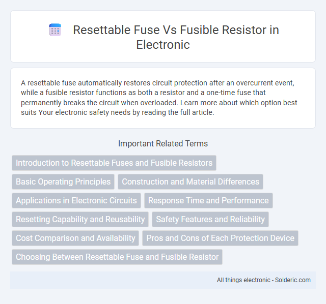 Fusible resistor vs Resettable fuse - What is the difference?