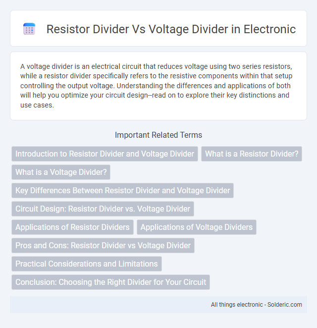Resistor divider vs voltage divider - What is the difference?
