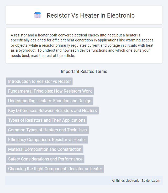 Heater vs Resistor - What is the difference?