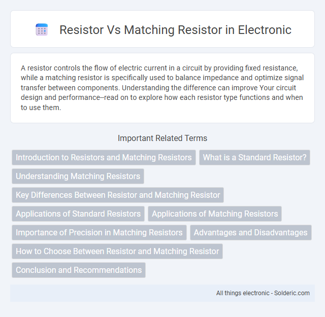 Matching Resistor vs Resistor - What is the difference?