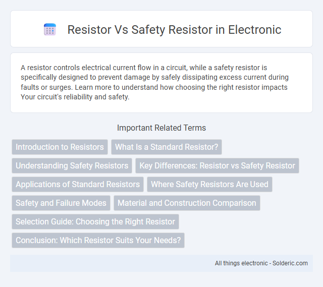 Resistor vs Safety Resistor - What is the difference?